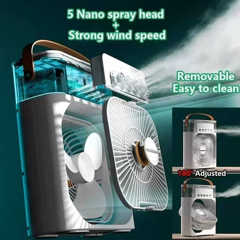 3-in-1 Portable Air Conditioner, Cooler & Humidifier with LED Night Light