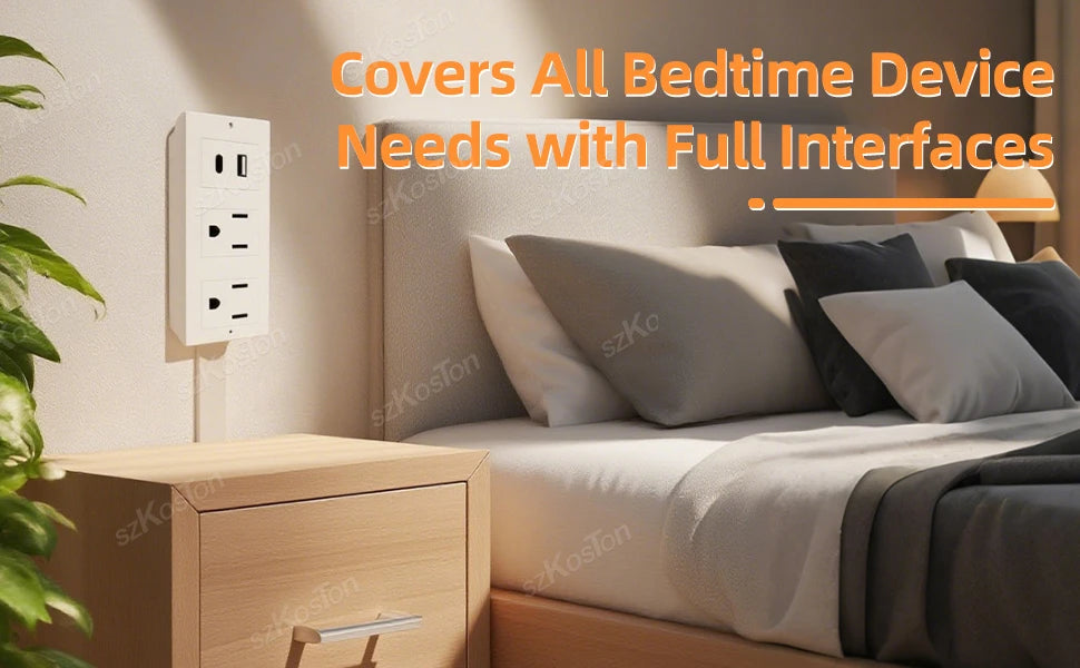 FlexiPlug Pro – Rotating Electrical Outlet Extender with USB