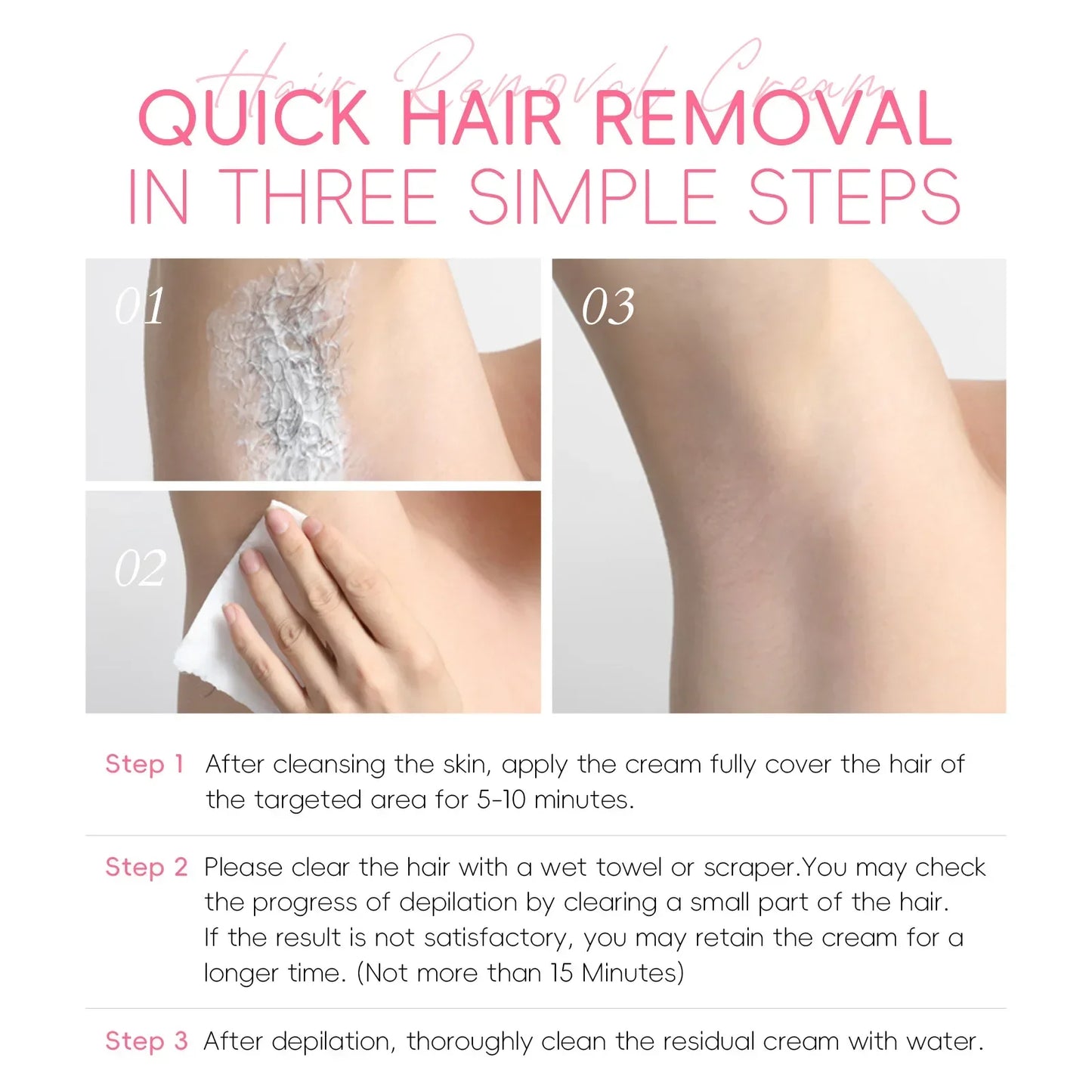 Laikou Painless Hair Removal Cream – Gentle Care for Intimate & Body Areas (50g)