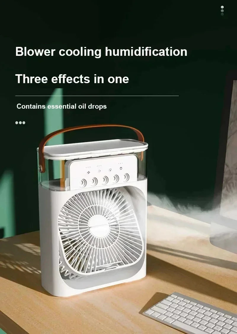 3-in-1 Portable Air Conditioner, Cooler & Humidifier with LED Night Light